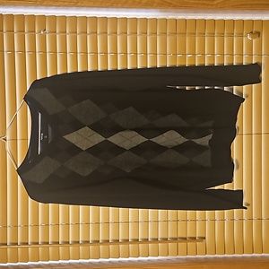 VNeck Argyle Sweater